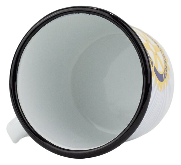 BELIS Smaltovaný hrnek ø 8 cm - 0.35 l bílý ROTARY - 11108-039DR105