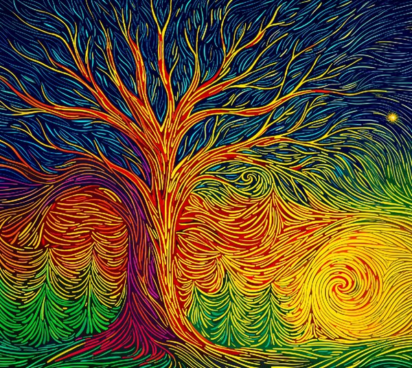 Obraz na plátně - Strom života Esence lesa FeelHappy.cz Velikost obrazu (šířka x výška): 60 x 20 cm
