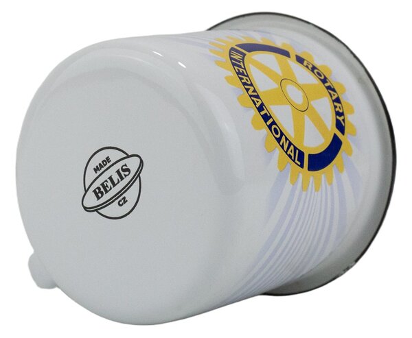 BELIS Smaltovaný hrnek ø 8 cm - 0.35 l bílý ROTARY - 11108-039DR105