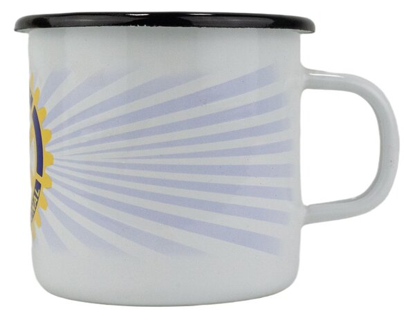 BELIS Smaltovaný hrnek ø 8 cm - 0.35 l bílý ROTARY - 11108-039DR105