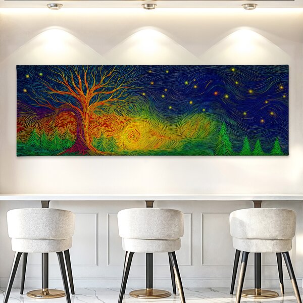 Obraz na plátně - Strom života Esence lesa FeelHappy.cz Velikost obrazu (šířka x výška): 60 x 20 cm