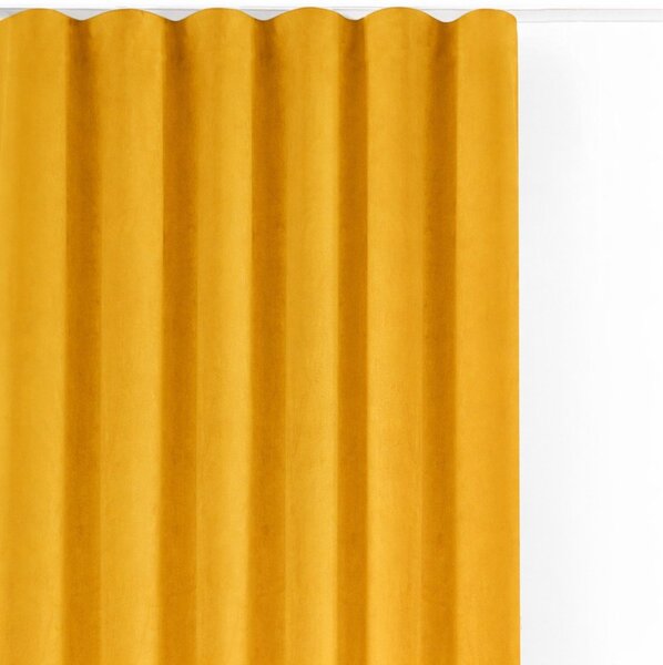 Sametový dimout závěs v hořčicové barvě 200x270 cm Velto – Filumi