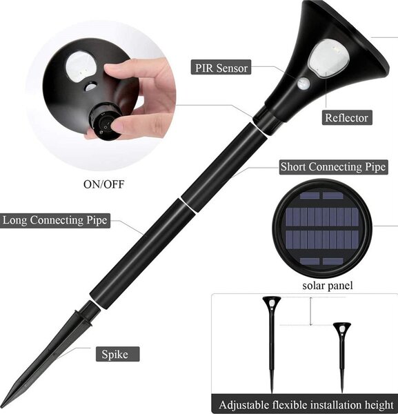 Venkovní solární LED osvětlení Immax GARDEN se světelným a pohybovým čidlem 1W
