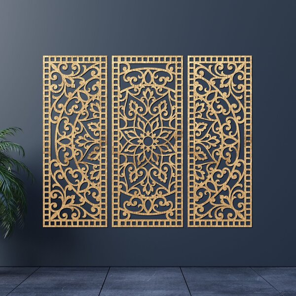 SENTOP | Nástěnná dekorace třídílný panel mandala | SENTOP PR0514-A