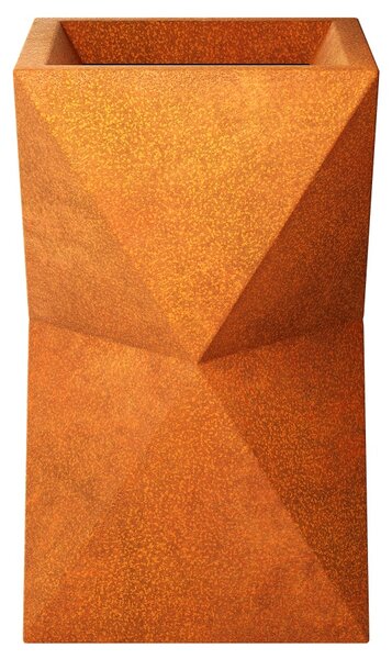 Cortenový květináč geometrický AMPOLLETA S, 45 x 45 x 82,5 cm