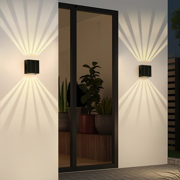 Venkovní nástěnné solární LED osvětlení Immax EFFECT 4000K, 2 světelné efekty