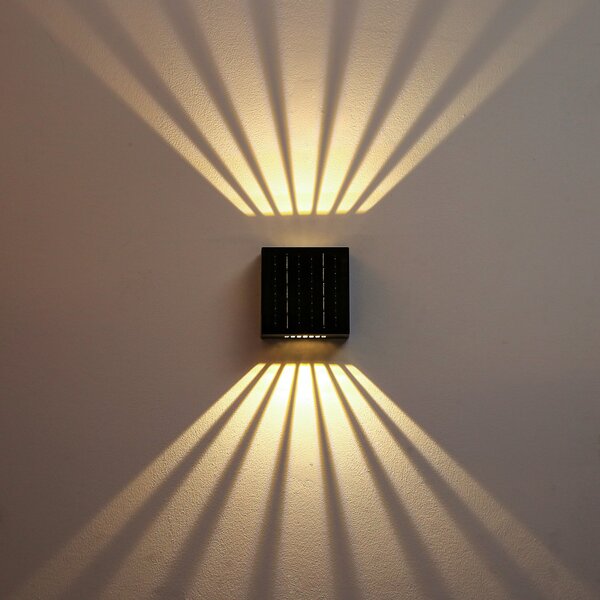Venkovní nástěnné solární LED osvětlení Immax EFFECT 4000K, 2 světelné efekty