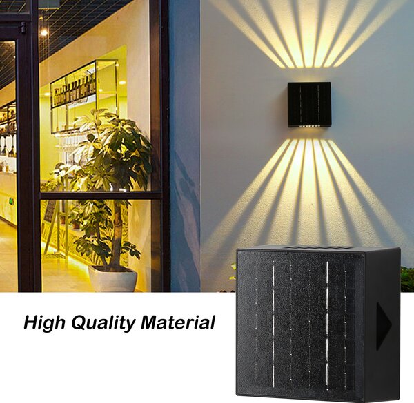 Venkovní nástěnné solární LED osvětlení Immax EFFECT 4000K, 2 světelné efekty