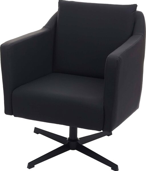 Lounge křeslo HWC-H93b, křeslo koktejlové křeslo relaxaní křeslo s podstavcem, otoné Imitace ke erná