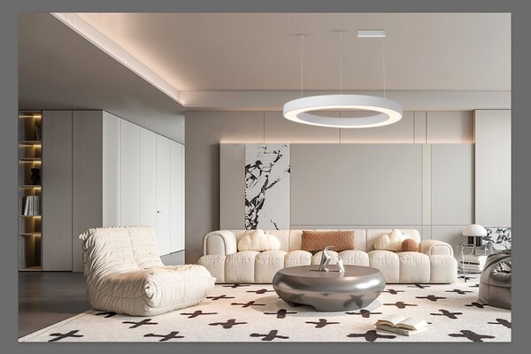 Immax NEO PASTEL SLIM Smart závěsné svítidlo 95 x 7cm 68W bílé Zigbee 3.0