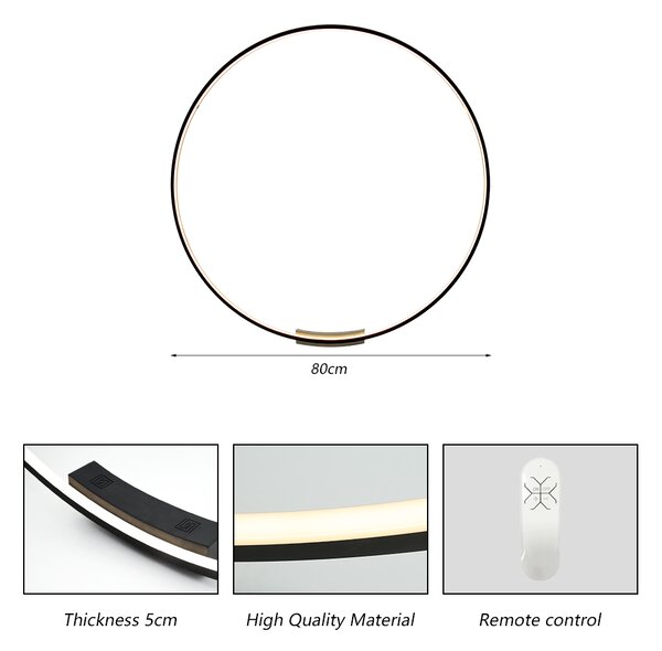 Immax NEO FINO nástěnné +stropní svítidlo černé 80cm 50W 3420lm Tuya Zigbee 3,0 s DO