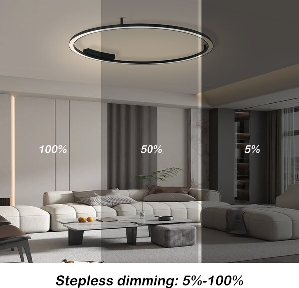 Immax NEO FINO stropní (nástěnné)svítidlo černé 120cm 72W 4752lm Tuya Zigbee 3,0 s DO