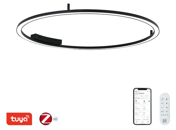 Immax NEO FINO stropní (nástěnné)svítidlo černé 120cm 72W 4752lm Tuya Zigbee 3,0 s DO