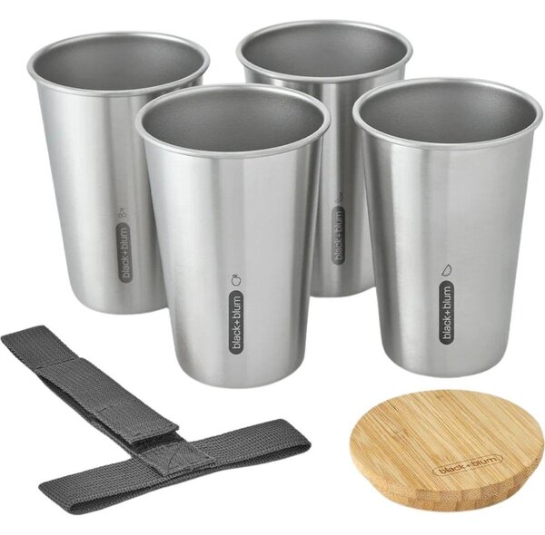 Cestovní hrnek z nerezové oceli ve stříbrné barvě 500 ml – Black + Blum