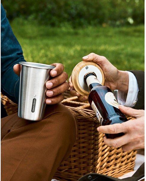 Cestovní hrnek z nerezové oceli ve stříbrné barvě 500 ml – Black + Blum