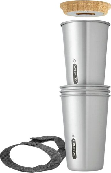 Cestovní hrnek z nerezové oceli ve stříbrné barvě 500 ml – Black + Blum