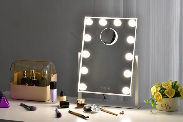 LED stolní kosmetické zrcadlo Immax MUST HAVE + zvětšovací zrcátko 12W, CCT