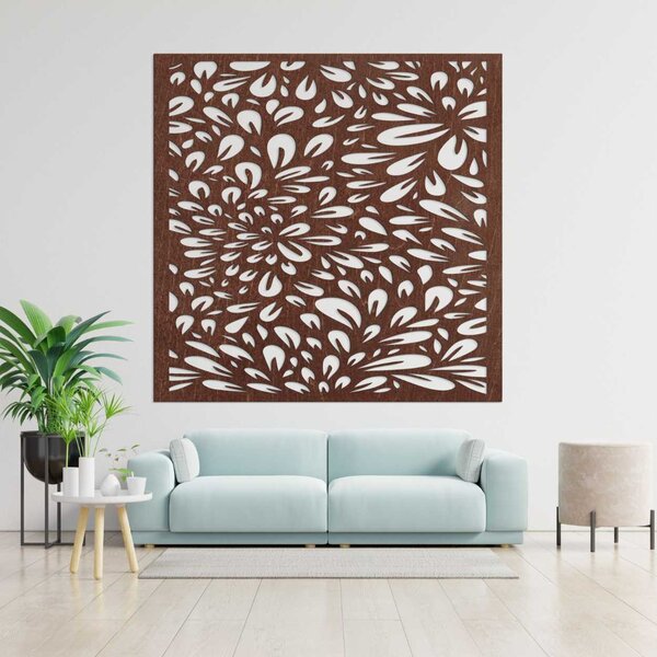 Květinový dřevěný panel na zeď | KROKO: Překližka - zlatá 30 cm 4573-103394 PR0285