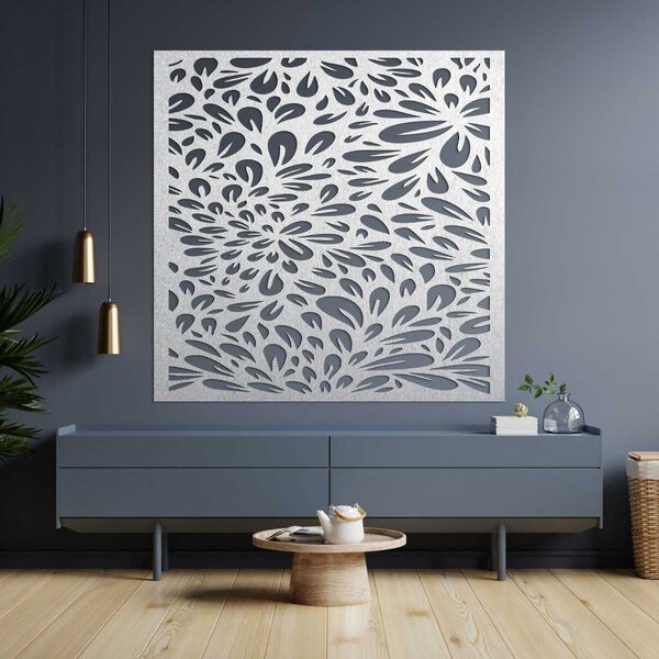 Květinový dřevěný panel na zeď | KROKO: Překližka - zlatá 30 cm 4573-103394 PR0285