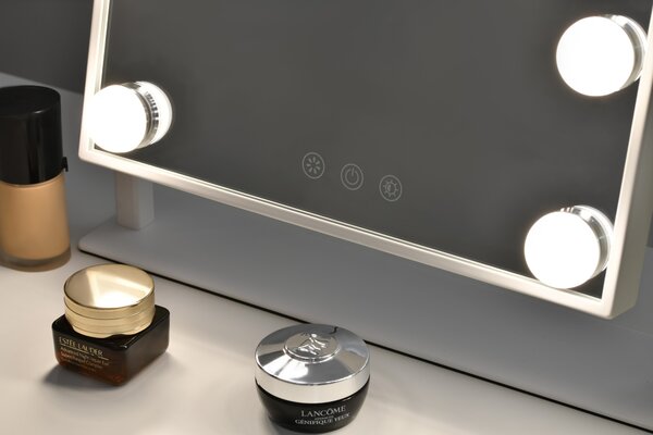 LED stolní kosmetické zrcadlo Immax MUST HAVE + zvětšovací zrcátko 12W, CCT