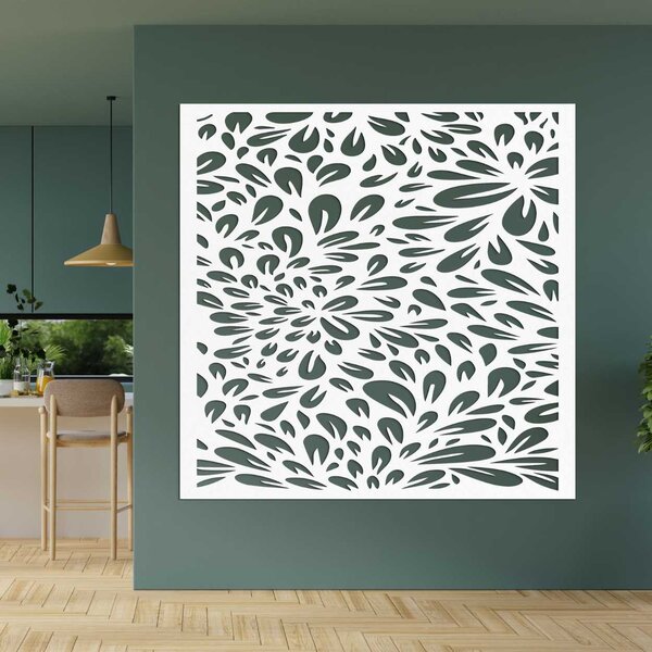 Květinový dřevěný panel na zeď | KROKO: Překližka - zlatá 30 cm 4573-103394 PR0285