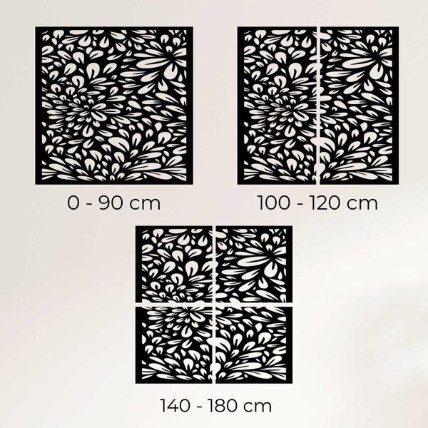 Květinový dřevěný panel na zeď | KROKO: Překližka - zlatá 30 cm 4573-103394 PR0285