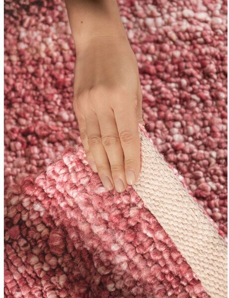 Tmavě růžový ručně tkaný běhoun z materiálu bouclé 80x200 cm Notting Hill Portobello – Ted Baker