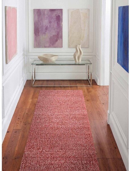 Tmavě růžový ručně tkaný běhoun z materiálu bouclé 80x200 cm Notting Hill Portobello – Ted Baker