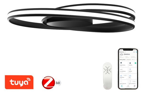 Immax NEO ROUND Smart stropní svítidlo D70cm 35W černé Zigbee 3.0