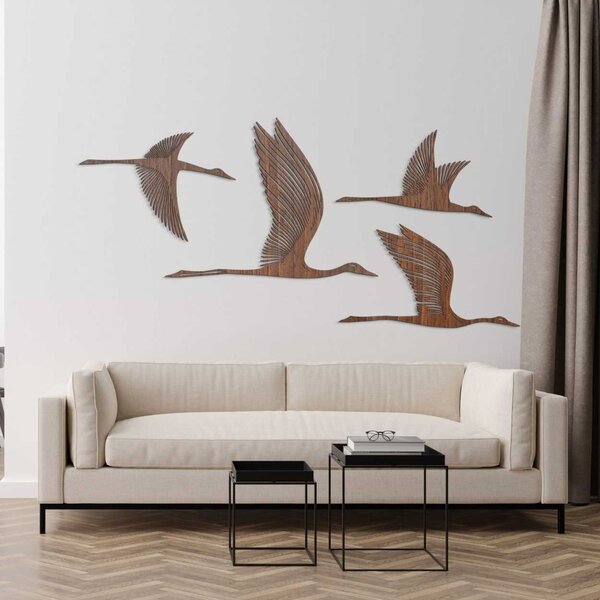 SENTOP | Moderní dřevění ptáci na zeď - Elegantní dekorace do interiéru| SENTOP HDF0525-MAPLE-S