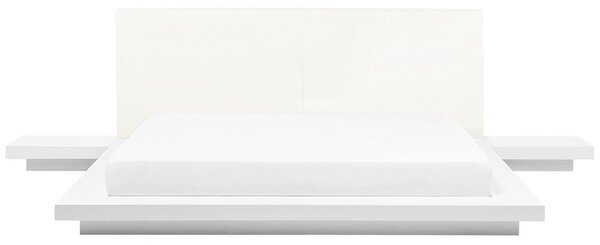Manželská postel 180 cm ZEPHYRE (s roštem) (bílá). 1007567