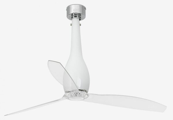 ETERFAN M, bílá/transparentní, stropní ventilátor s DC motorem - FARO