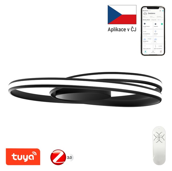 Immax NEO ROUND Smart stropní svítidlo D70cm 35W černé Zigbee 3.0