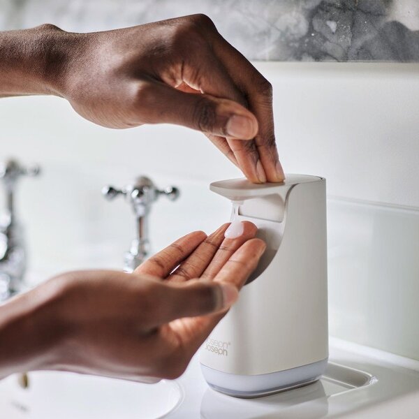 Béžový plastový dávkovač mýdla 350 ml Slim – Joseph Joseph