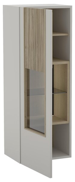 ZÁVĚSNÁ VITRÍNA, divoký dub, šedá, 48/128/38 cm Voglauer - Závěsné vitríny