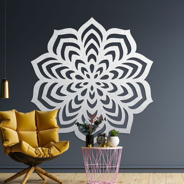 Dekorace na zeď mandala motiv rozkvetlého květu - NIOS: Překližka Topol - bez povrchové úpravy 30 cm 4592-105823 PR0558