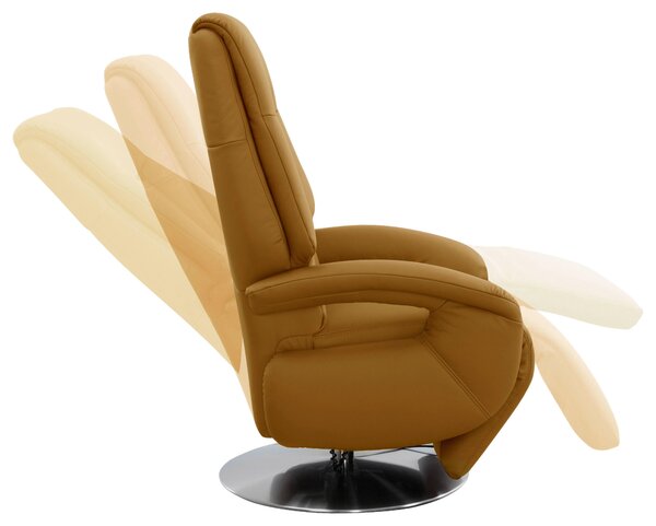 RELAXAČNÍ KŘESLO, kůže, curry žlutá Sit & More - Online Only křesla & taburety, Online Only