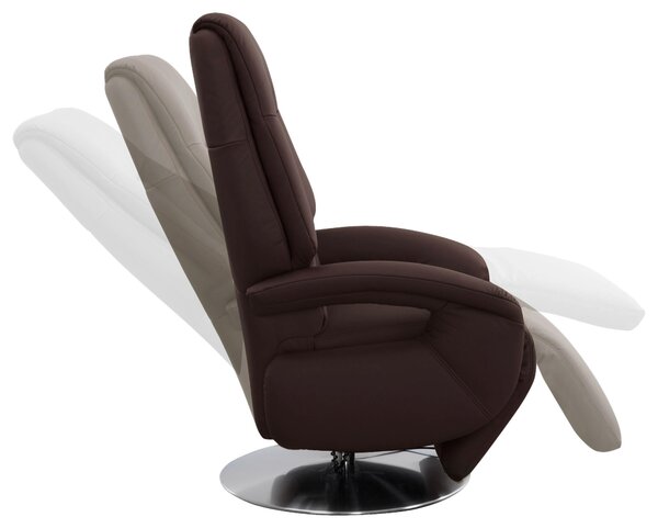 RELAXAČNÍ KŘESLO, kůže, mokka Sit & More - Online Only křesla & taburety, Online Only