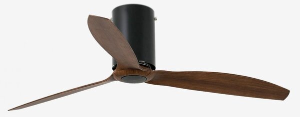 MINI TUBE FAN, černá/dřevo, stropní ventilátor s DC motorem - FARO