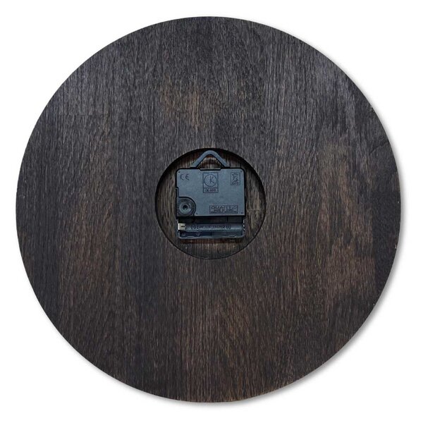 SENTOP | Luxusní dřevěné nástěnné hodiny Wenge – Černý design I SENTOP MAS016-OSMO-3169-heads-silver analogové