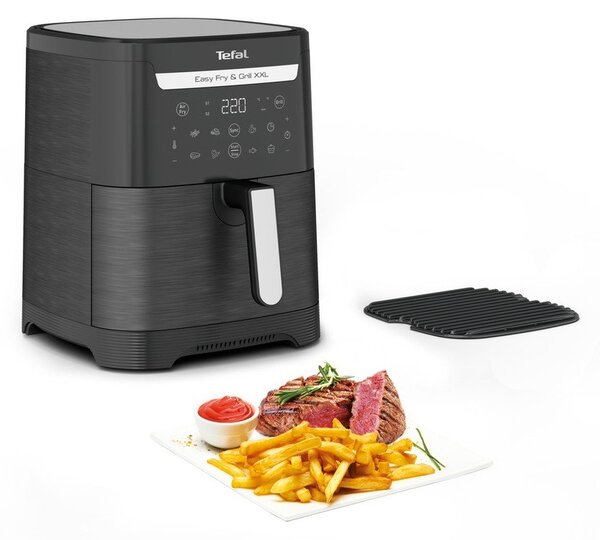 Černá horkovzdušná fritéza Easy Fry & Grill XXL EY801815 – Tefal