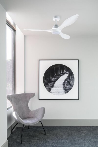 POLARIS L LED, bílá, stropní ventilátor s DC motorem - FARO