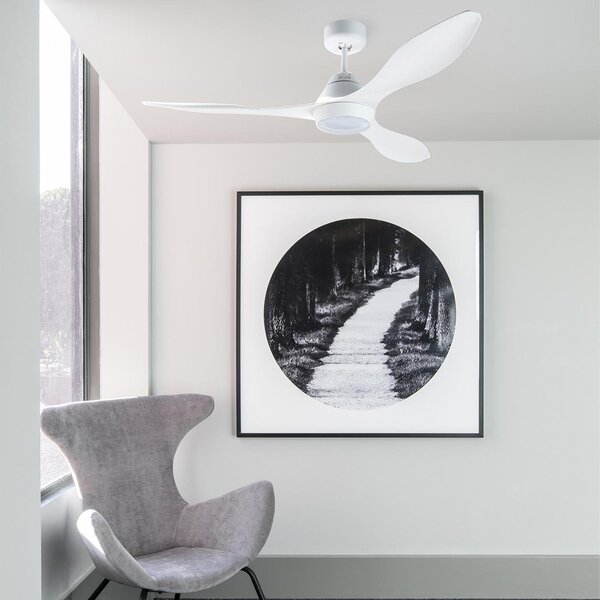 POLARIS L LED, bílá, stropní ventilátor s DC motorem - FARO
