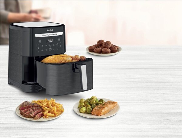 Černá horkovzdušná fritéza Easy Fry & Grill XXL EY801815 – Tefal