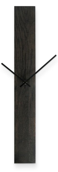 SENTOP | Elegantní dřevěné nástěnné hodiny černý I SENTOP MAS019-OSMO-3169-SILVER-60x8 analogové