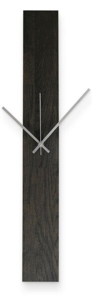 SENTOP | Elegantní dřevěné nástěnné hodiny černý I SENTOP MAS019-OSMO-3169-SILVER-60x8 analogové