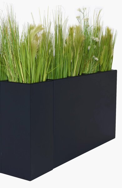 Rohové květináče CORNER, sklolaminát, 75*264, antracit