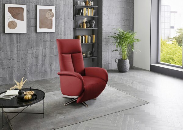 RELAXAČNÍ KŘESLO, kůže, červená Sit & More - Online Only křesla & taburety, Online Only