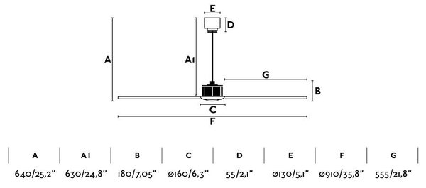 FARO 33427 JUST FAN XS, měď/černá, stropní ventilátor 81cm - FARO