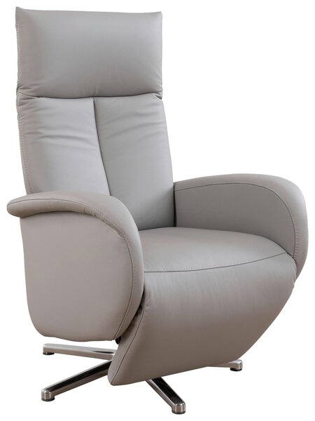 RELAXAČNÍ KŘESLO, kůže, světle šedá Sit & More - Online Only křesla & taburety, Online Only